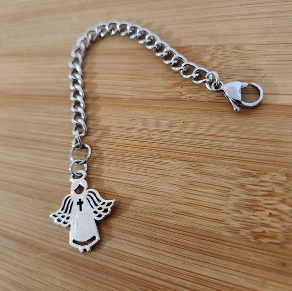 Hand Crafted Cup Handle Charm Angel Silver Metal Stanley Cup Tumbler Pendant - Picture 6 of 7